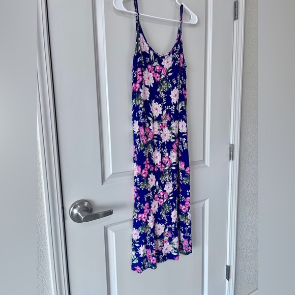 Forever 21 Floral Blue and Pink Dress - Picture 2 of 6